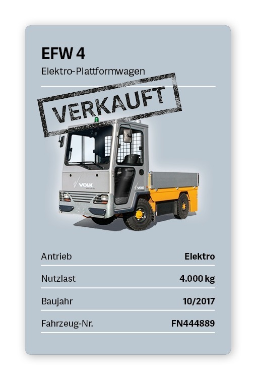 VOLK Elektro-Plattformwagen EFW 4 Gebraucht