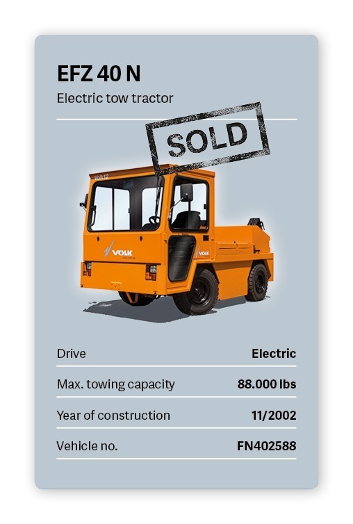 VOLK Electric tow tractor EFZ 40 N Used