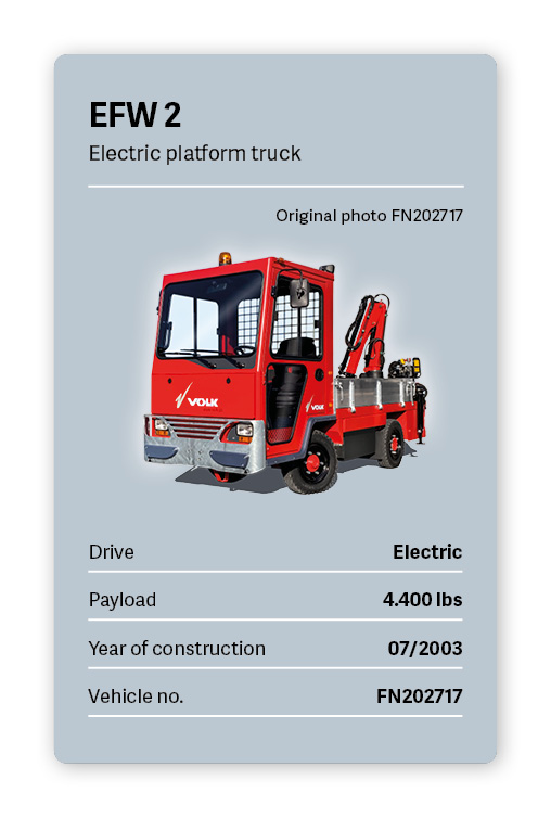 VOLK Electric platform truck EFW 2 Used