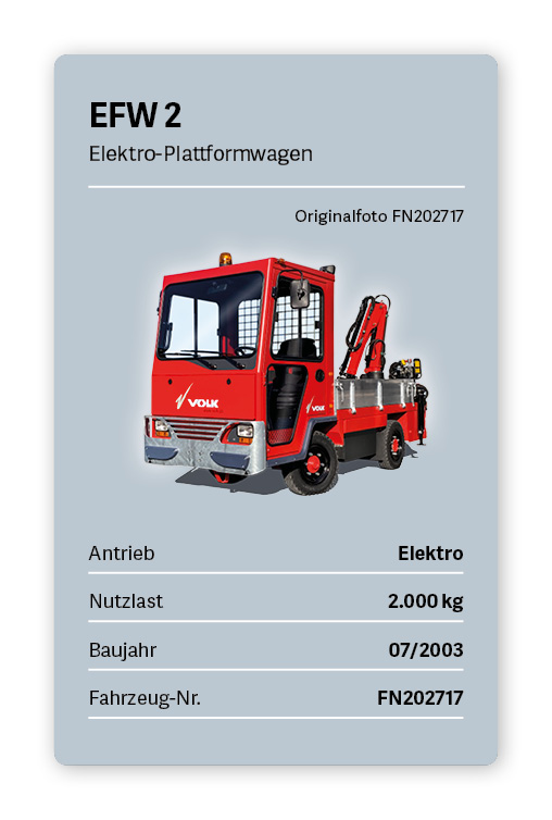 VOLK Elektro-Plattformwagen EFW 2 Gebraucht