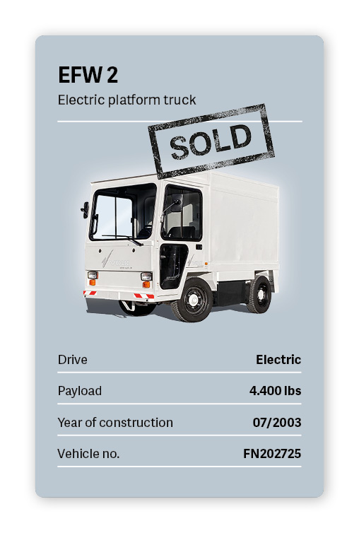 VOLK Electric Platform Truck EFW 2 Used