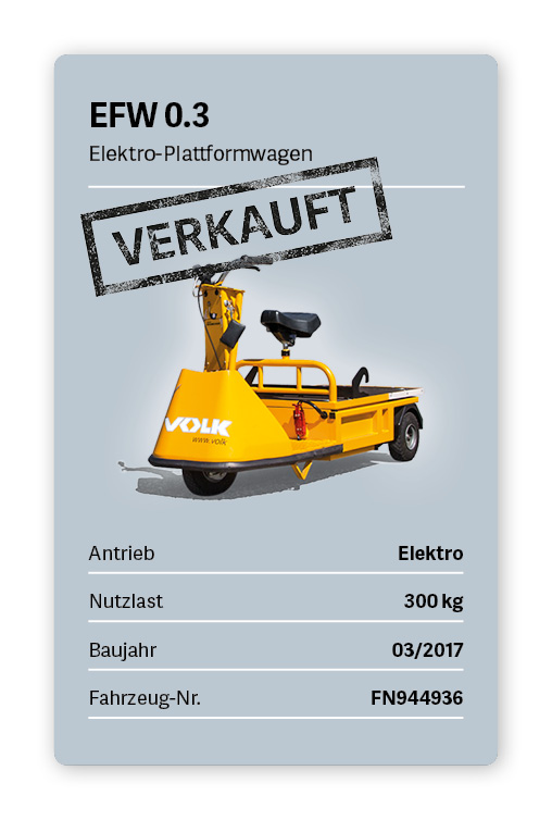 VOLK Elektro-Plattformwagen EFW 0.3 Gebraucht