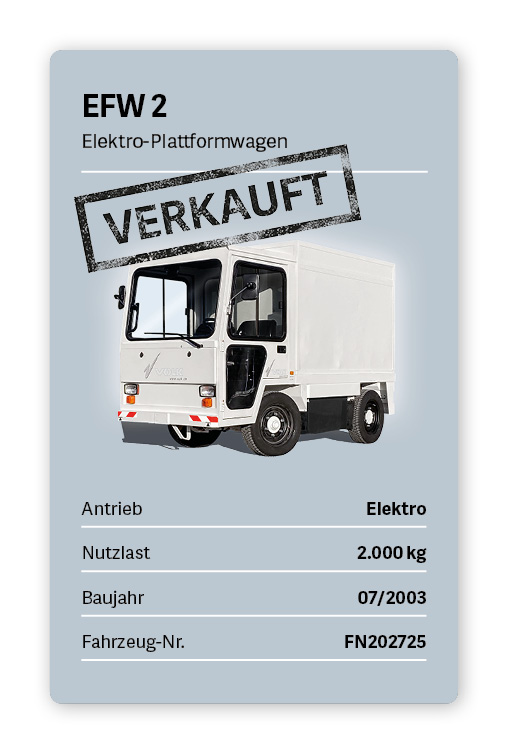 VOLK Elektro-Plattformwagen EFW 2 Gebraucht