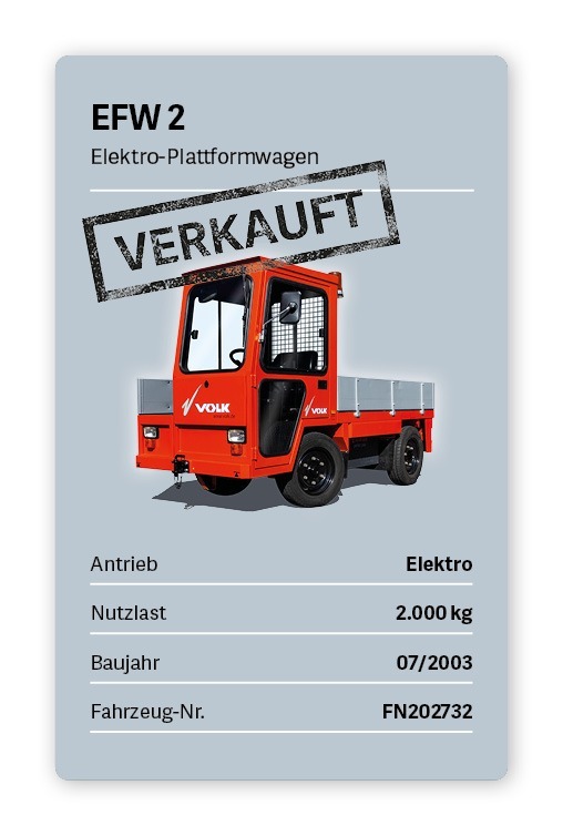 VOLK Elektro-Plattformwagen EFW 2 Gebraucht