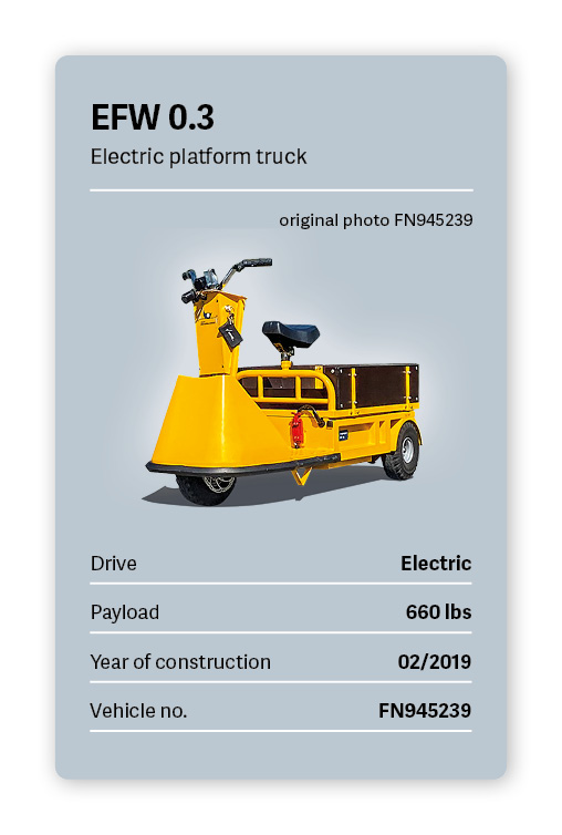 VOLK Electric platform truck EFW 0.3 Used