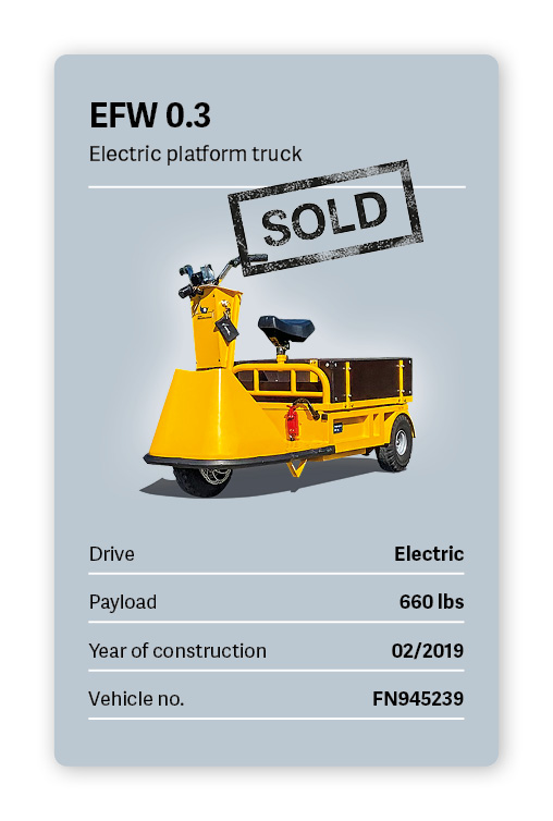 VOLK Electric platform truck EFW 0.3 Used