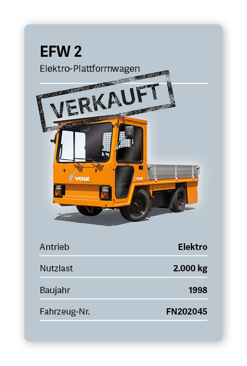 VOLK Elektro Plattformwagen EFW 2 Gebraucht
