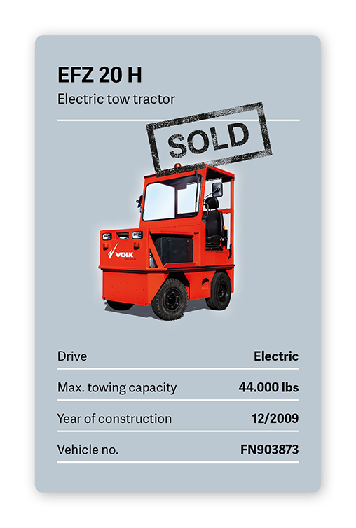 VOLK Electric Tow Tractor EFZ 20 H Used
