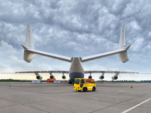 Bigger is better – VOLK Elektroschlepper EFZ 30 NT ULR meets Antonov AN 225