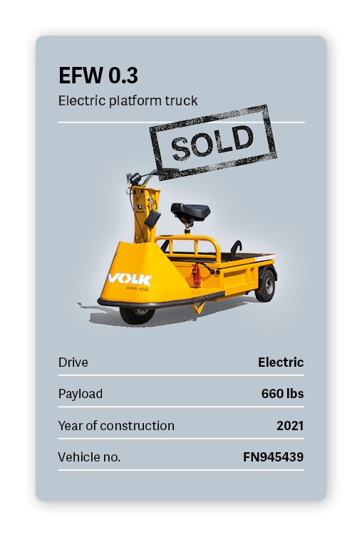 VOLK Electric platform truck EFW 0.3 Used