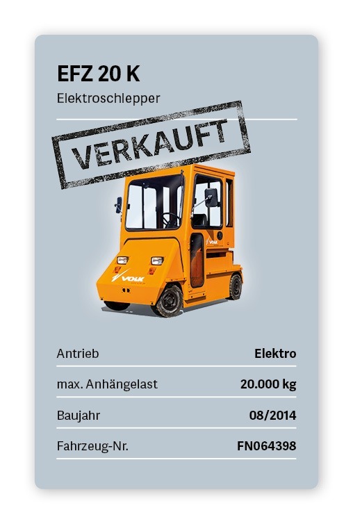 VOLK Elektroschlepper EFZ 20K Gebraucht