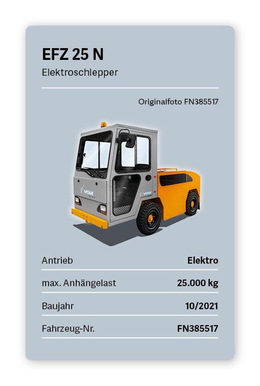 VOLK Elektroschlepper EFZ 25N Gebraucht