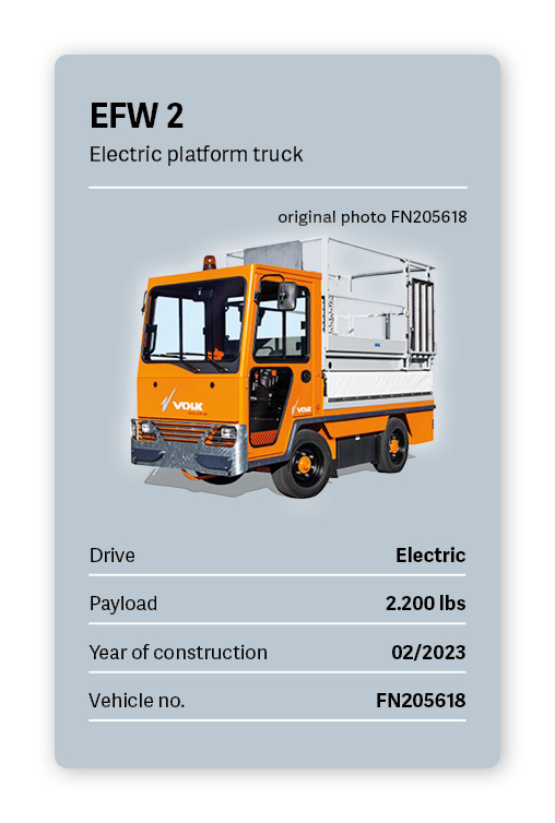 VOLK Electric Tow Tractor EFW 2 Used