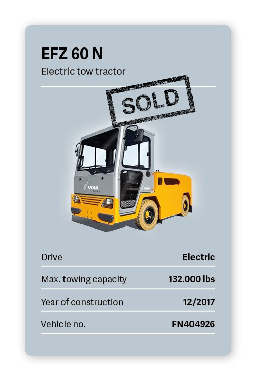 VOLK Electric Tow Tractor EFZ 60 N Used