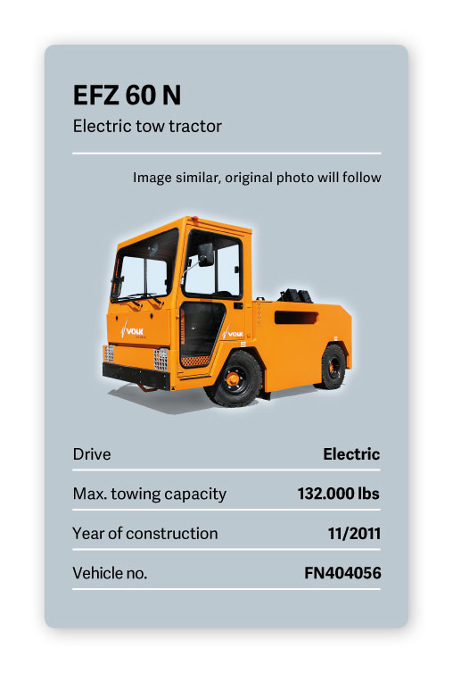 VOLK Electric tow tractor EFZ 60 N used