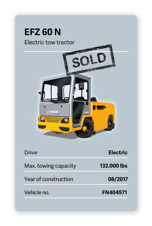 VOLK Electric tow tractor EFZ 60 N used