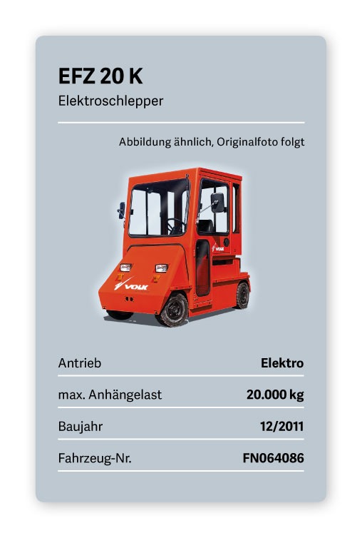 VOLK Elektroschlepper EFZ 20 K Gebraucht