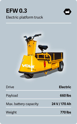 VOLK Electric platform truck EFW 0.3