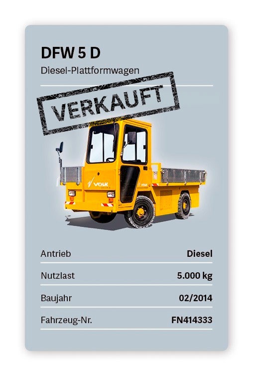 VOLK Diesel-Plattformwagen DFW 5 D Gebraucht VOLK Diesel-Plattformwagen DFW 5 D Gebraucht