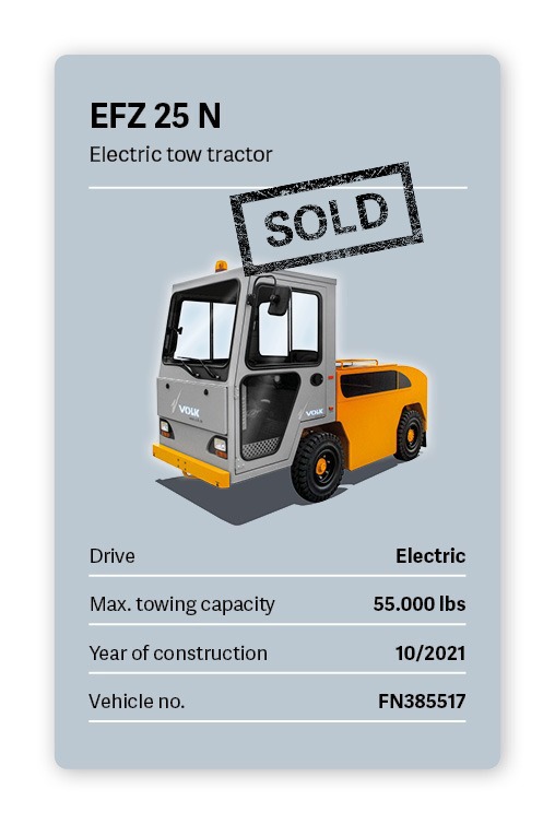 VOLK Electric tow tractor EFZ 25N Used