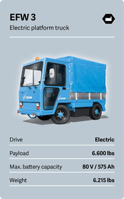 VOLK Electric platform truck EFW 3